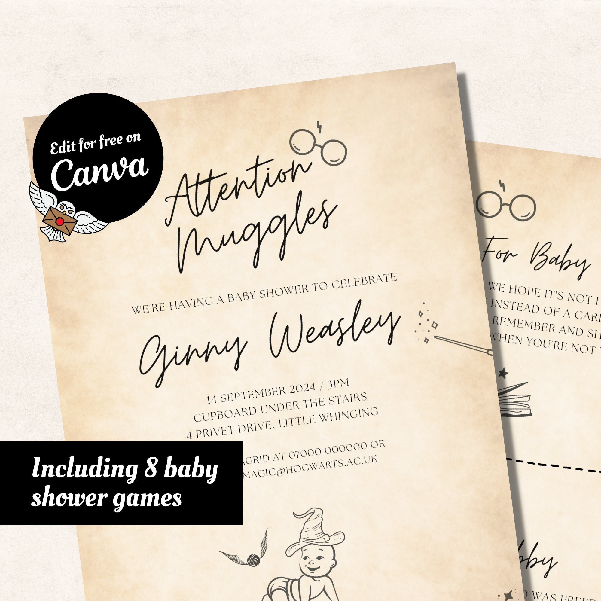 Free Printable Harry Potter Themed Party Invitations — Krafty Planner