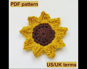 Sunflower Crochet Pattern UK/US Terms (PDF Pattern Only)