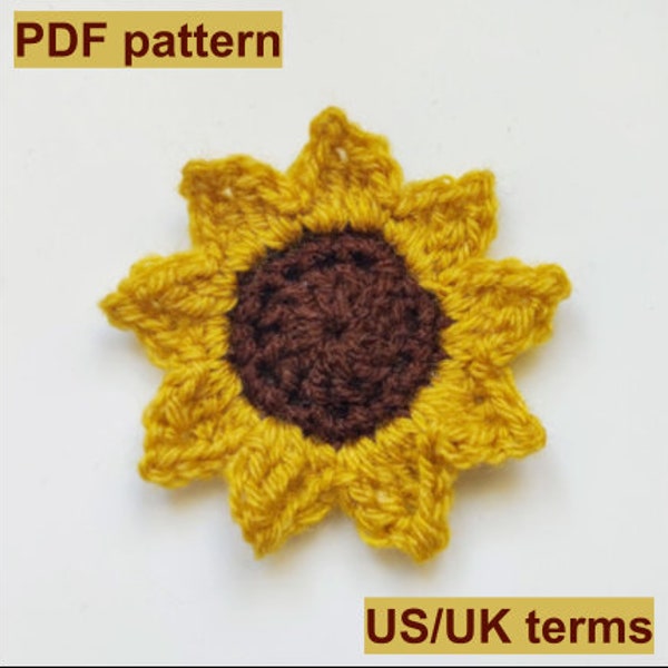 Sunflower Crochet Pattern UK/US Terms (PDF Pattern Only)