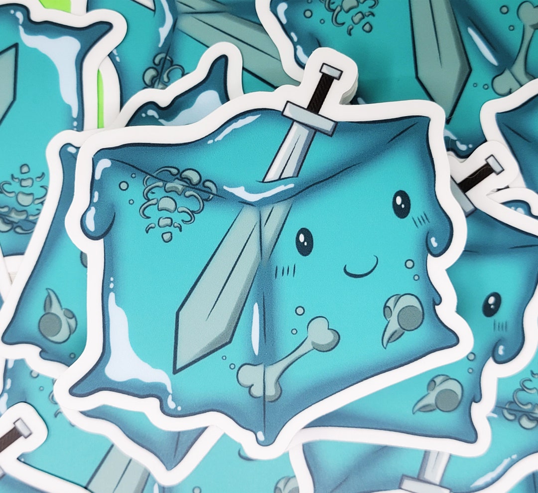 Gelatinous Cube Monster Sticker Perfect for Water Bottles Etsy