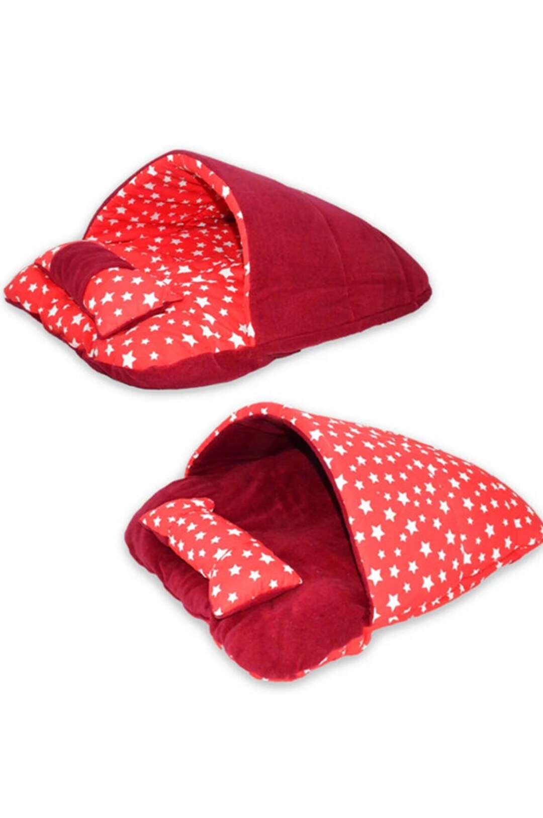 Slipper Pet Bed in Red Color / Doublesided Bed / Shoe Pet Bed / Dog