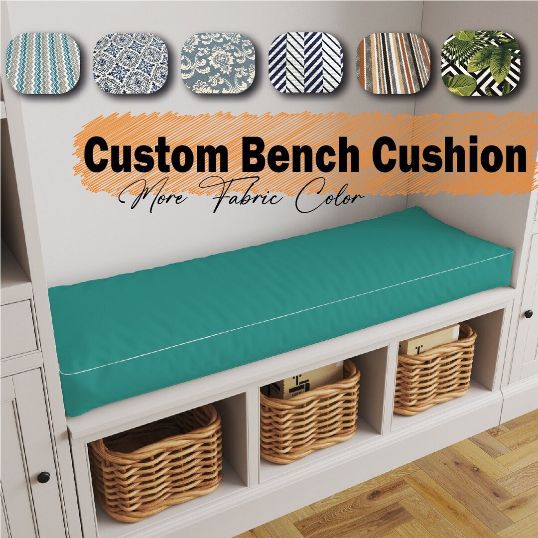 Custom Indoor Bench Cushion Cover 92 Fabric Design and Color Etsy