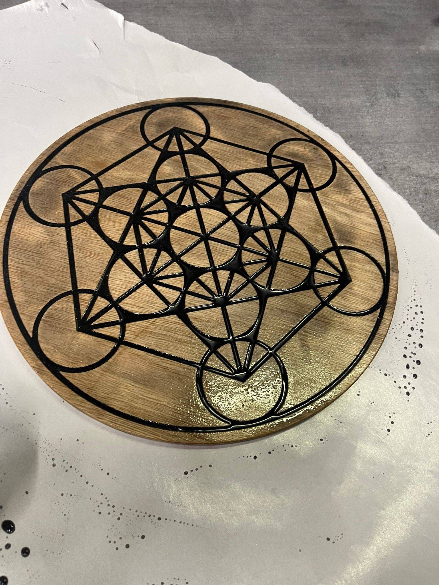Metatron En bois Et Résine
