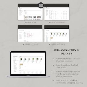 Notion Template Home Management, Aesthetic Life Planner, Cleaning Tracker, Home Maintenance, Household, Family Organization image 6