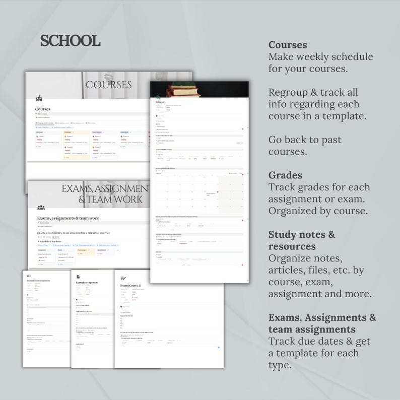 Notion Template Student Planner | Academic & College Planner, Study ...