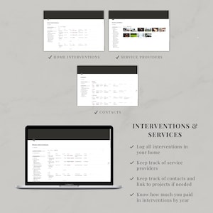 Notion Template Home Management, Aesthetic Life Planner, Cleaning Tracker, Home Maintenance, Household, Family Organization image 7