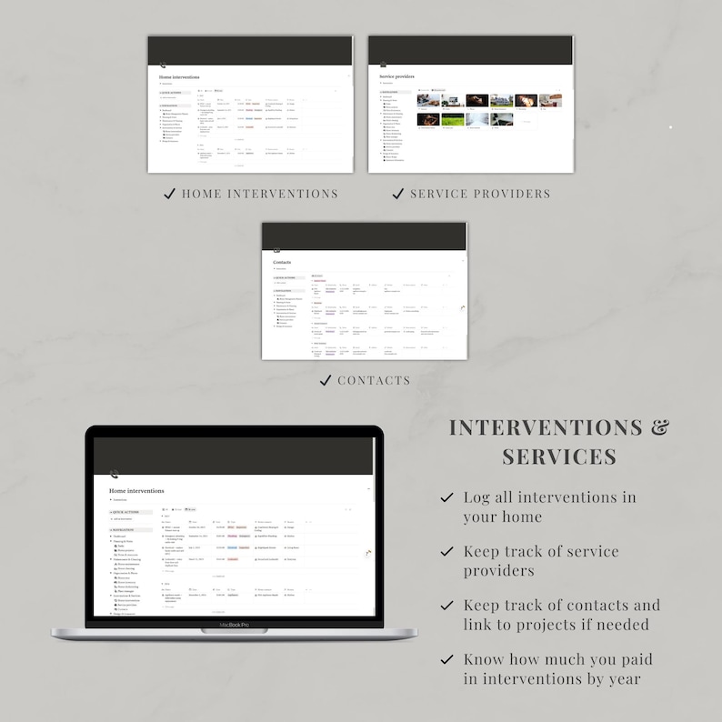 Notion Template Home Management, Aesthetic Life Planner, Cleaning Tracker, Home Maintenance, Household, Family Organization image 7