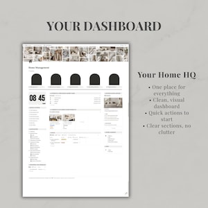 Notion Template Home Management, Aesthetic Life Planner, Cleaning Tracker, Home Maintenance, Household, Family Organization image 3