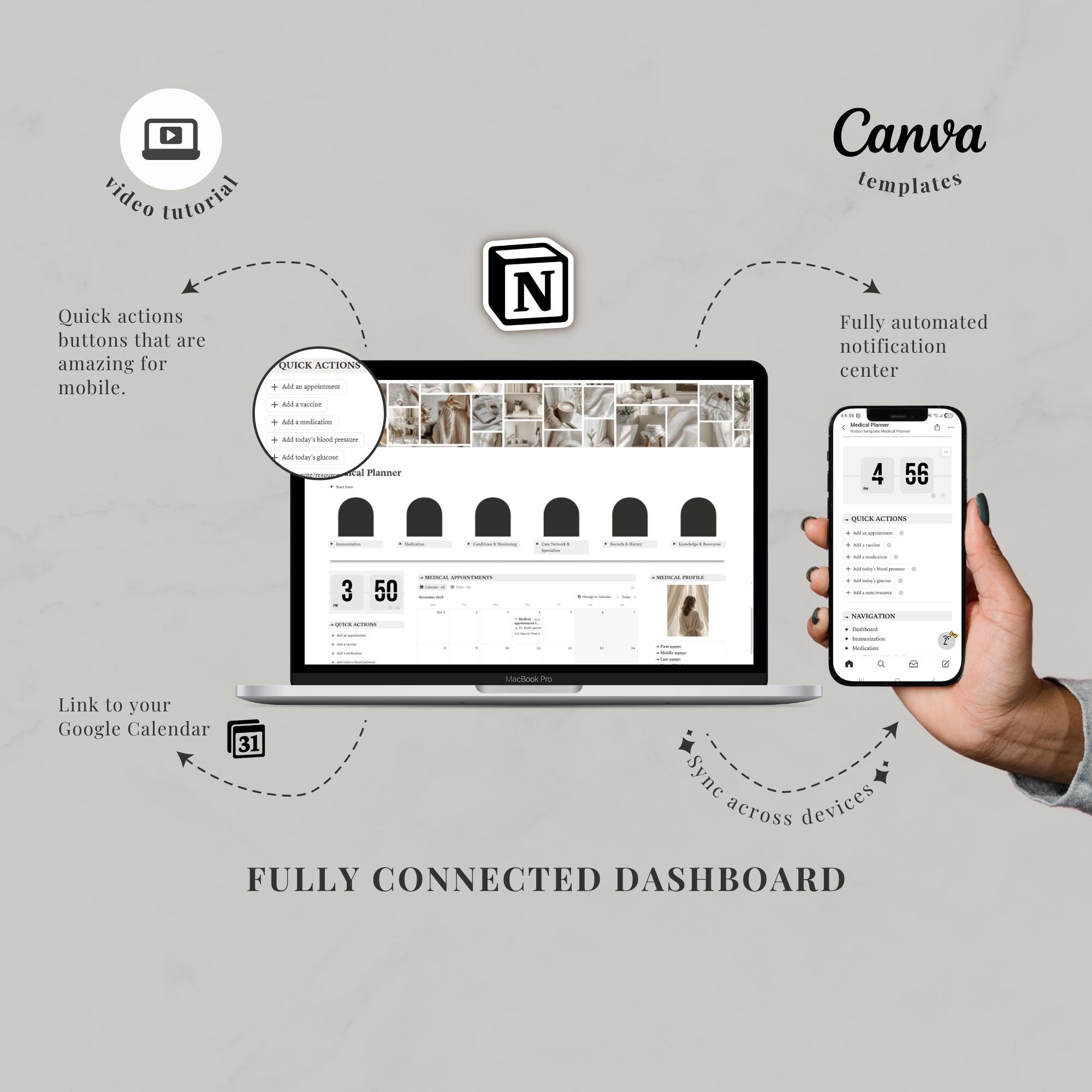Notion Template Medical Planner | Health & Medication Tracker ...