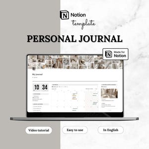 Notion-sjabloon voor persoonlijk dagboek | Dagelijkse bevestigingen, dankbaarheid en manifestatie | Journalingprompts | Stemmingstracker | Slaaptracker digitaal