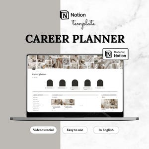 Notion Vorlage Karriereplaner | Job Tracker, Ziele & Anwendung Tracker | Life Work Planer | Dashboard | Digitaler Download | Englisch