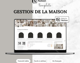 Template Notion Gestion de la maison en français, Planificateur de vie, Entretien  et Nettoyage, Ménage, Rénovations et projets, Plantes