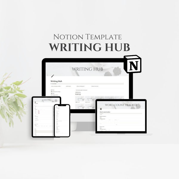 Notion template for writers, Novel Planner, Author Planner, Notion planner novel template, Novel writing, Writing planner Notion dashboard