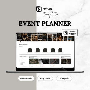 Notion Template Event Planner | Guest List Tracker & Budget Planner | Dashboard | Party and Birthday Planning | Digital Download | English
