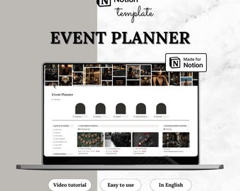 Notion Vorlage Eventplaner | Gästeliste Tracker & Budgetplaner | Dashboard | Party und Geburtstag Planung | Digitaler Download | Englisch