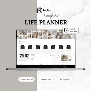 Notion template ultimate life planner | Notion life dashboard | Life planner Notion second brain | All-in-one Notion | Notion aesthetic