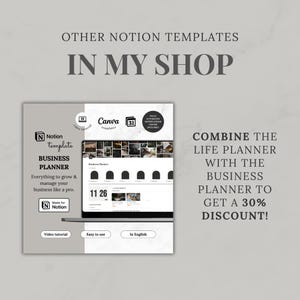 Notion template ultimate life planner | Notion life dashboard | Life planner Notion second brain | All-in-one Notion | Notion aesthetic image 19