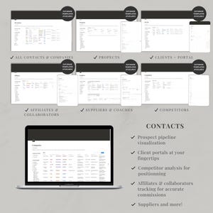 Notion Template Business Planner | CRM Client Tracker, Project ...