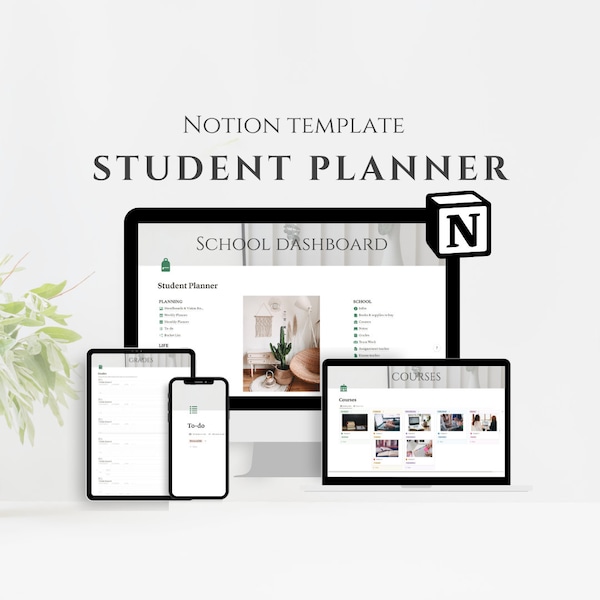 Notion Exam Template Etsy Notion Exam Template Etsy
