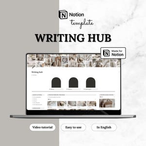 Notion Template for Writers | Novel Planner, Character Profiles & Writing Projects | Notion Dashboard for Authors and Fiction Planner