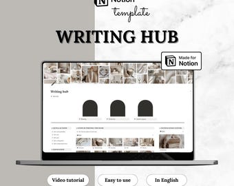 Notion Template for Writers | Novel Planner, Character Profiles & Writing Projects | Notion Dashboard for Authors and Fiction Planner