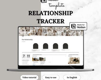 Notion Template Relationship Tracker | Couple Goals, Dating Planner | Self Care Dashboard | Love languages | Digital Download | In English