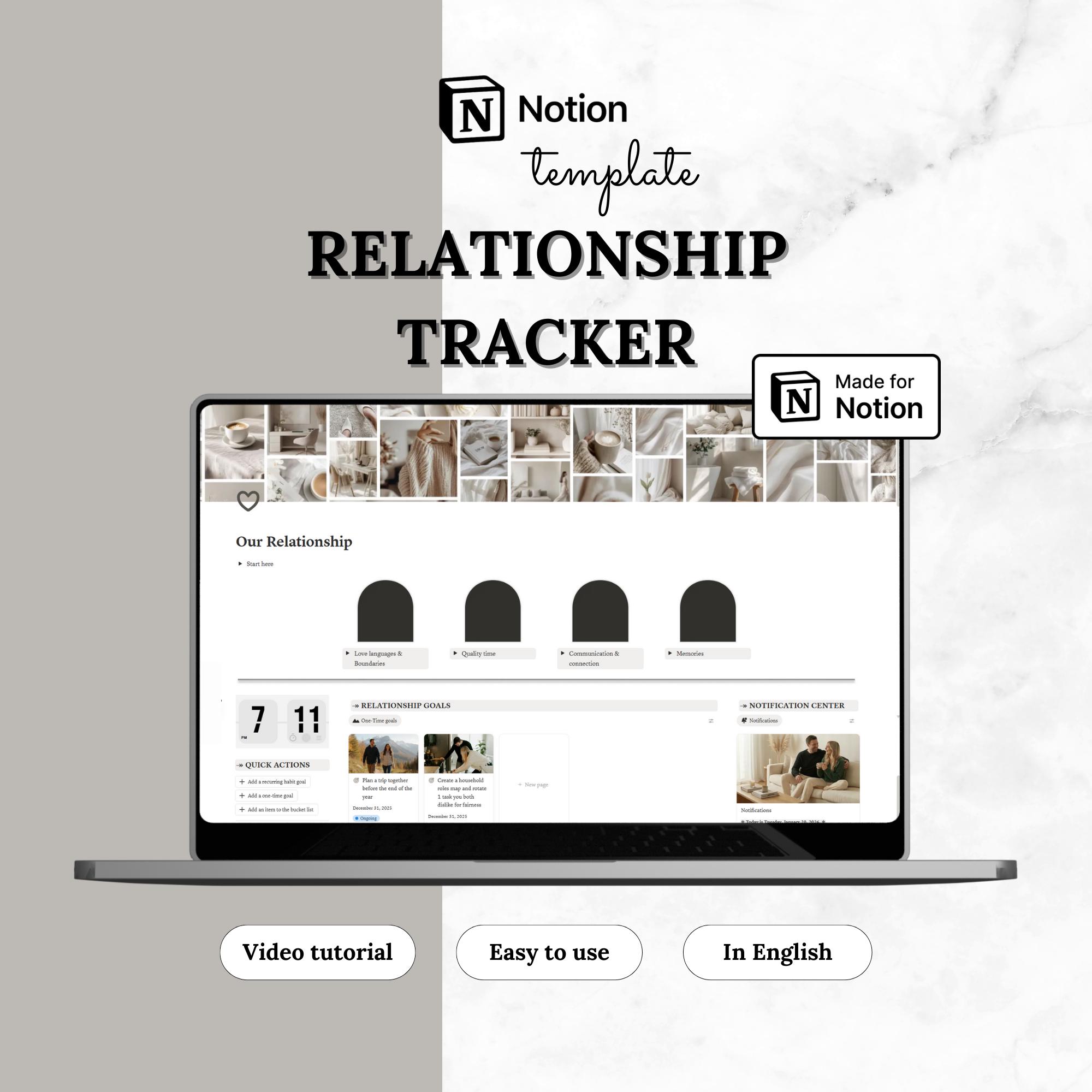 Notion Template Relationship Tracker | Couple Goals, Dating Planner ...