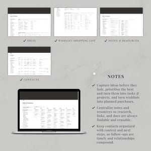 Notion template ultimate life planner | Notion life dashboard | Life planner Notion second brain | All-in-one Notion | Notion aesthetic image 5