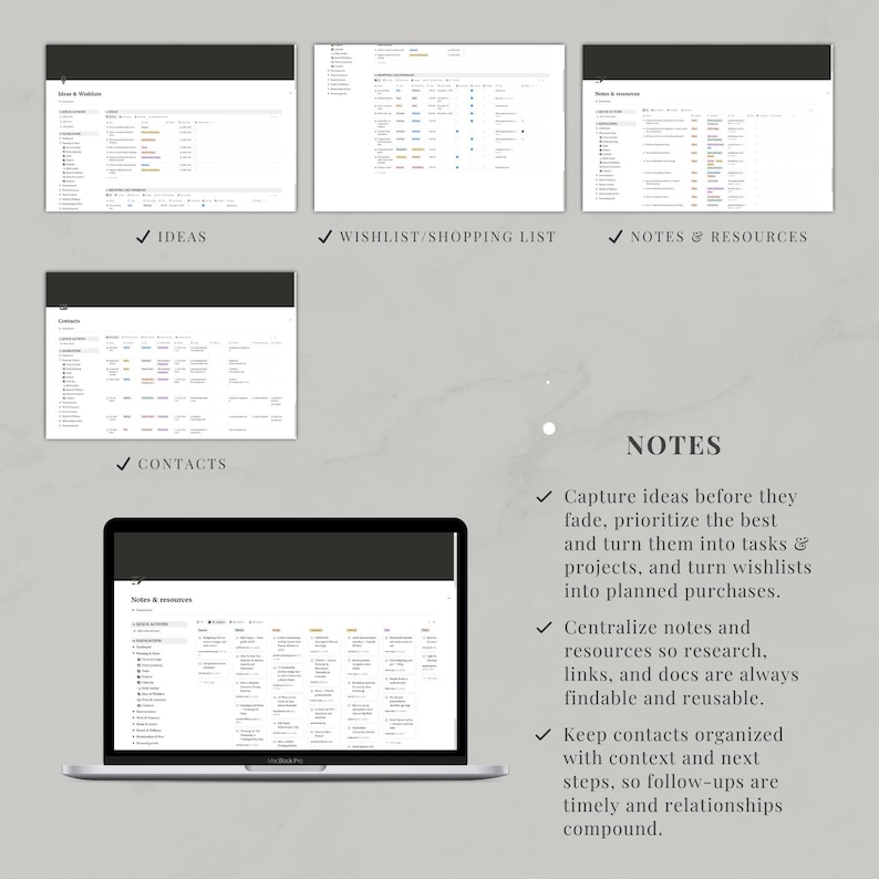 Notion template ultimate life planner | Notion life dashboard | Life planner Notion second brain | All-in-one Notion | Notion aesthetic image 5