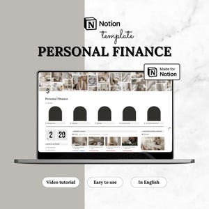 Notion Finanças Pessoais | Orçamento, Despesas, Dívidas e Controle de Renda | Metas Financeiras | Patrimônio Líquido | Download Digital