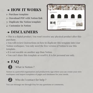Notion Template Home Management, Aesthetic Life Planner, Cleaning Tracker, Home Maintenance, Household, Family Organization image 9