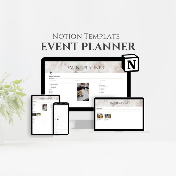 Plantilla de Notion Planificador de eventos, Seguimiento de lista de invitados, Lista de verificación de fiestas, Planificador de presupuesto, Panel de control de Notion Planificador de fiestas, Lista de verificación de eventos Notion