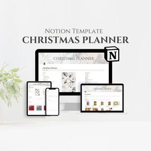 Notion template Christmas Planner, Holiday planner, Christmas Budget, Christmas To-do list, Notion Event Planner, Notion Aesthetic Life Plan