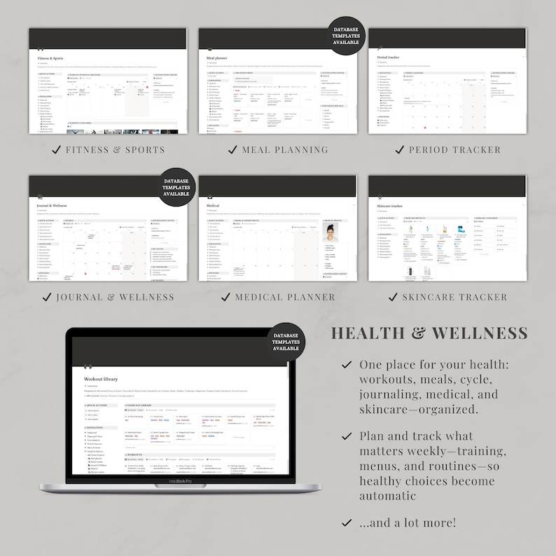 Notion template ultimate life planner | Notion life dashboard | Life planner Notion second brain | All-in-one Notion | Notion aesthetic image 11