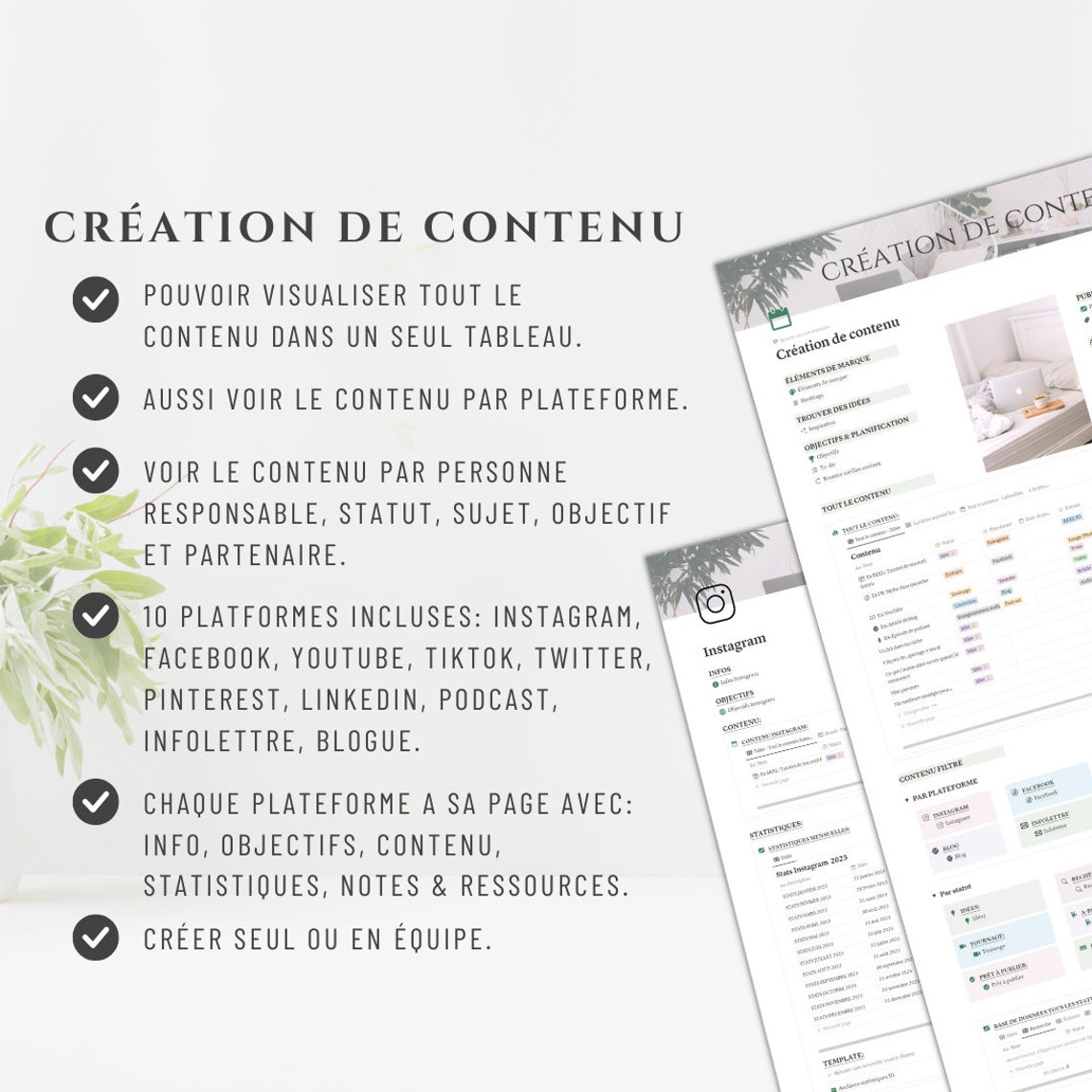 Template Notion Planificateur De Contenu, Calendrier De Contenu Pour ...