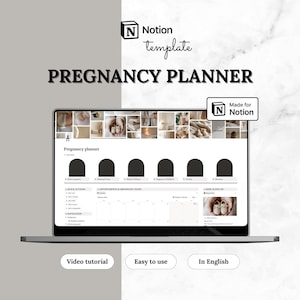 Notion Template Pregnancy Planner | Birth Plan, Baby Planner & Journal | Baby Essentials, development, security | Digital download English