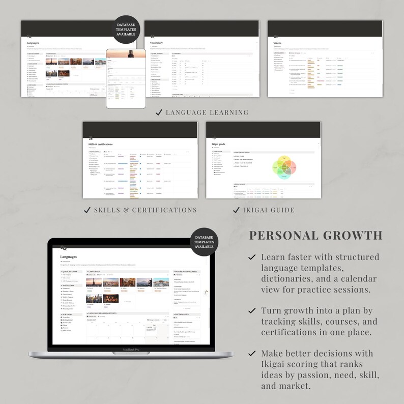 Notion template ultimate life planner | Notion life dashboard | Life planner Notion second brain | All-in-one Notion | Notion aesthetic image 13