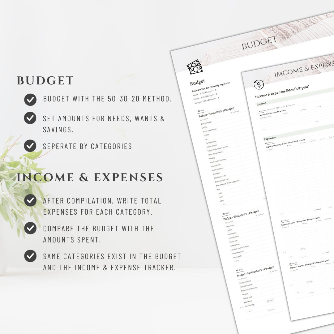 Notion Template Personal Finance Tracker, Net Worth Tracker, Expense ... image.