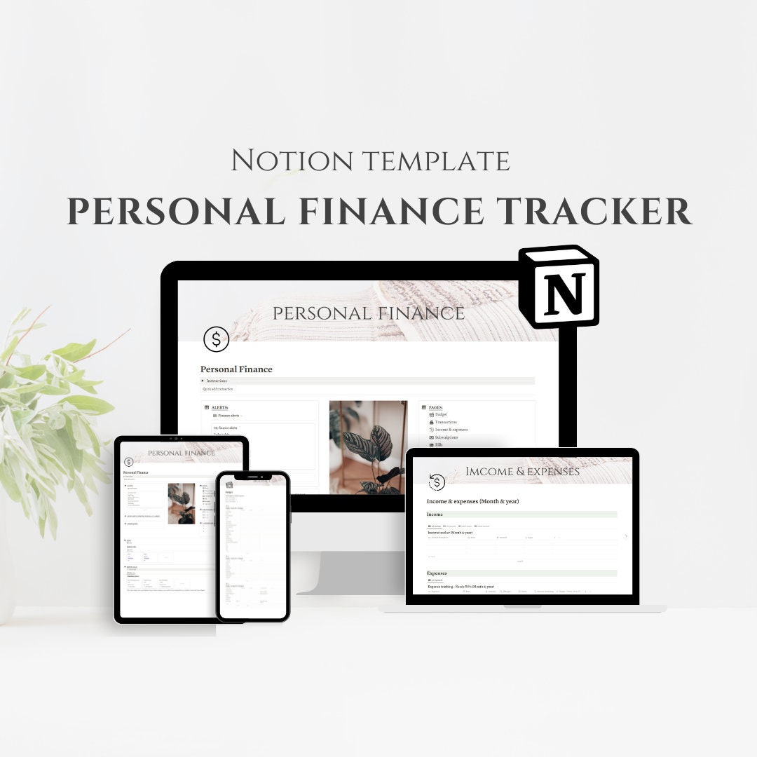Notion Template Personal Finance Tracker, Net Worth Tracker, Expense ...