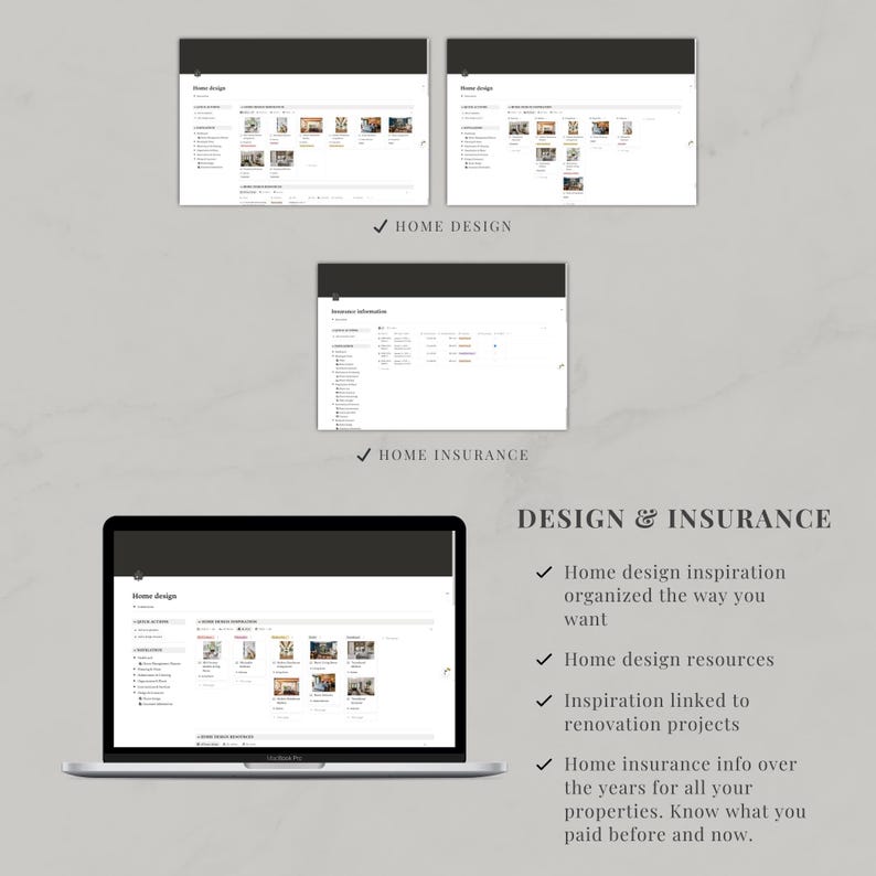Notion Template Home Management, Aesthetic Life Planner, Cleaning Tracker, Home Maintenance, Household, Family Organization image 8