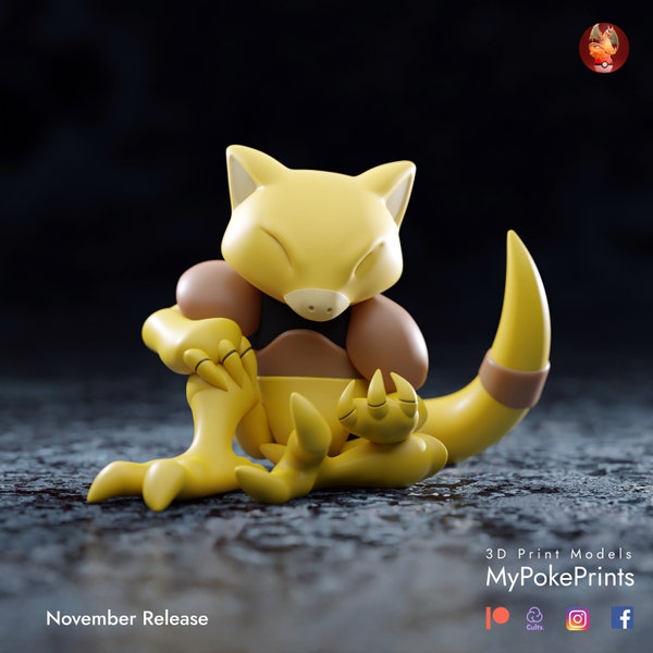 Abra, Kadbra or Alakazam - Pokemon 3D Printed Collector Model!