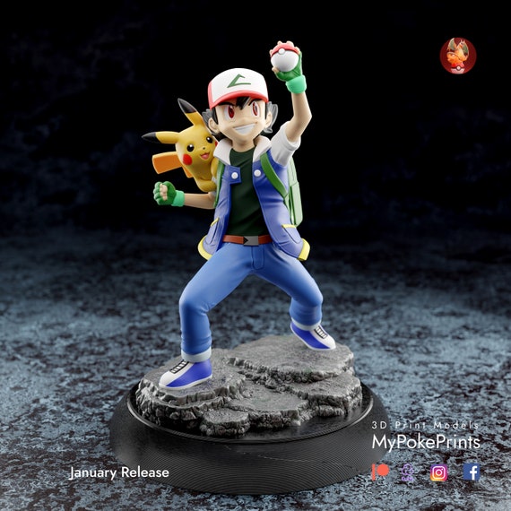 Pokemon Black & White Trainer Figures Ash with Pikachu Exclusive