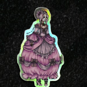 Holographic Renaissance Mädchen Sticker