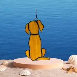stained glass dog, Pet, dog, golden retriever