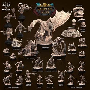 3D RESIN PRINTED FIGURINE (Mammoth Factory: Saurian Isles)