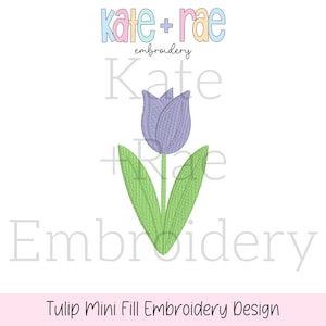 Tulip Mini Fill Embroidery Design - Floral Mini Fill Embroidery Design - Spring Embroidery Design - Spring Mini Fill Embroidery Design