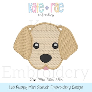 Petit motif de broderie Labrador chiot esquisse - motif de broderie Mini esquisse chiot - motif de broderie chien