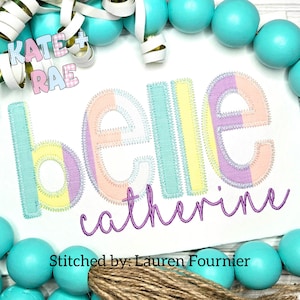 Cupcake Zigzag Stitch Applique Embroidery Font - Zigzag Stitch Embroidery Font - Zigzag Stitch Applique Embroidery Font - Applique Font