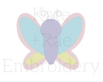 Butterfly Sketch Stitch Embroidery Design - Butterfly Sketch Stitch Embroidery Design - Butterfly Embroidery Design - Spring Embroidery