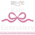 Flowy Bow Carved Satin Stitch Embroidery Design • Coquette Bow Embroidery Design • Satin Bow Embroidery Design • Mini Bow • Digital Download